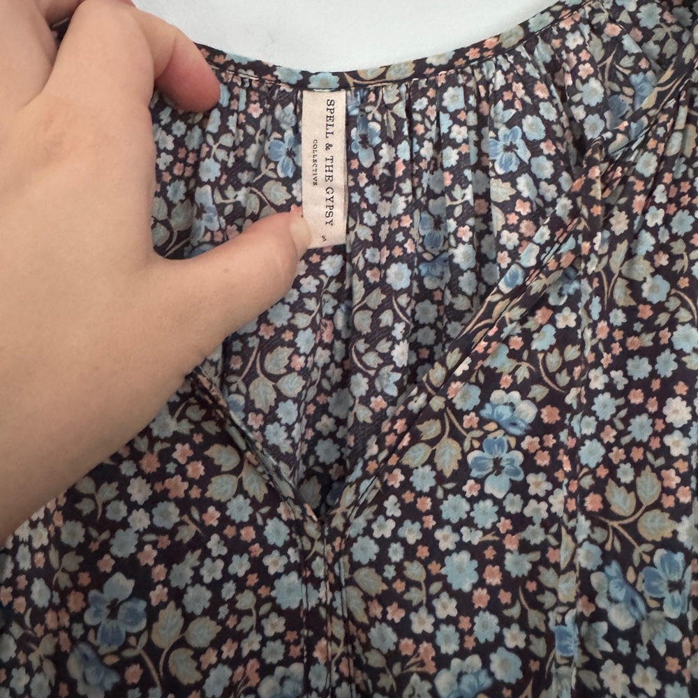 Spell & The Gypsy Collective Poppy Smock Midi Dress Size S - Picture 3 of 7
